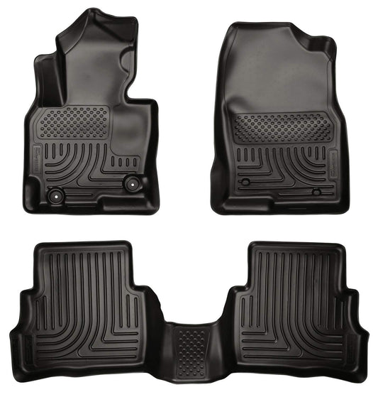 Husky Liners Weatherbeater Floor Mats | Fits 2013 - 2016 Mazda CX-5 | Front & 2nd Row, 3-pc Black - 99731