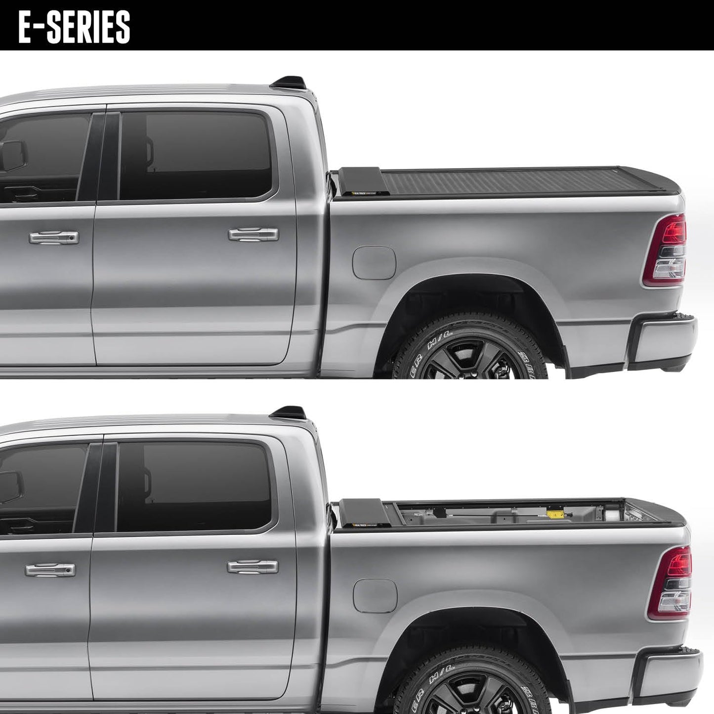 RealTruck Roll-N-Lock E-Series Retractable Truck Bed Tonneau Cover | RC401E | Fits 2019 - 2024 Dodge Ram 1500/2500/3500, Does Not Fit w/ Multi-Function (Split) Tailgate 5' 7" Bed (67.4")