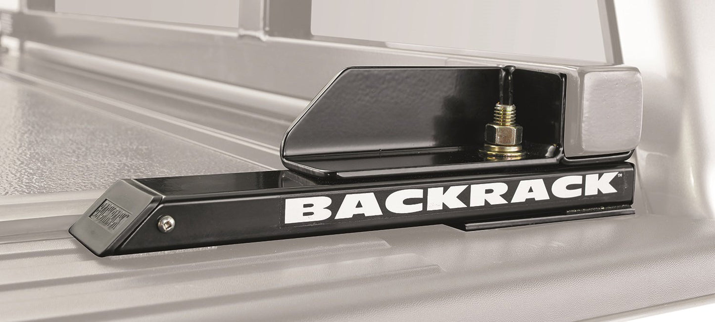 RealTruck BACKRACK Hardware Kit for use w/Low-Profile Tonneau, Black, No Drill | 40221 | Fits 2017-2024 Ford F-250/F-350 Aluminum Body