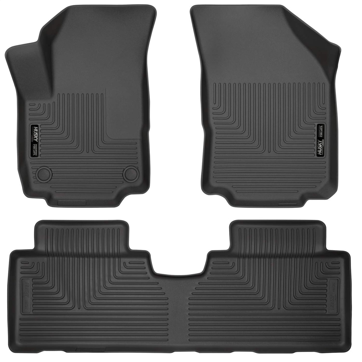 Husky Liners Weatherbeater Floor Mats | Fits 2018 - 2024 GMC Terrain | Front & 2nd Row, 3-pc Black - 95151