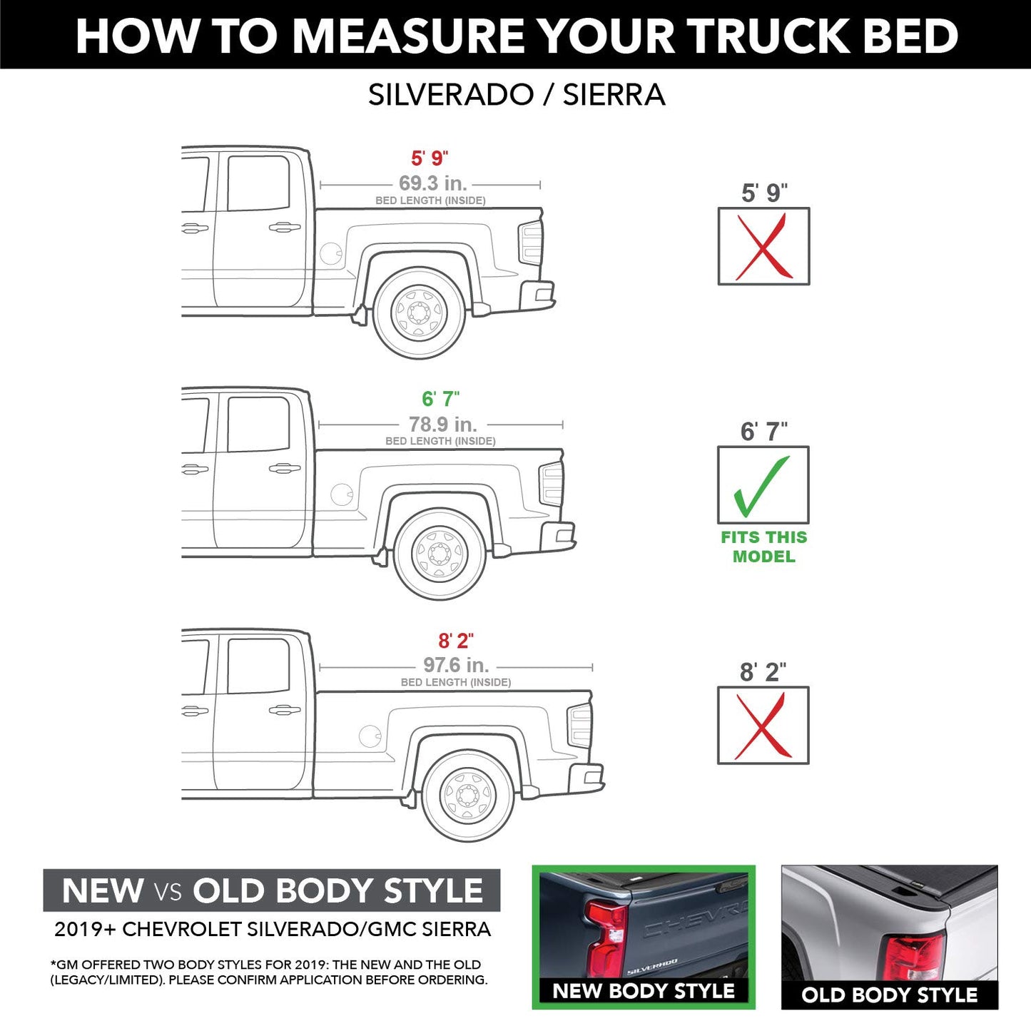 RealTruck Roll-N-Lock A-Series Retractable Truck Bed Tonneau Cover | BT221A | Fits 2014 - 2018, 2019 Ltd/Lgcy Chevy/GMC Silverado/Sierra 6' 7" Bed (78.8")