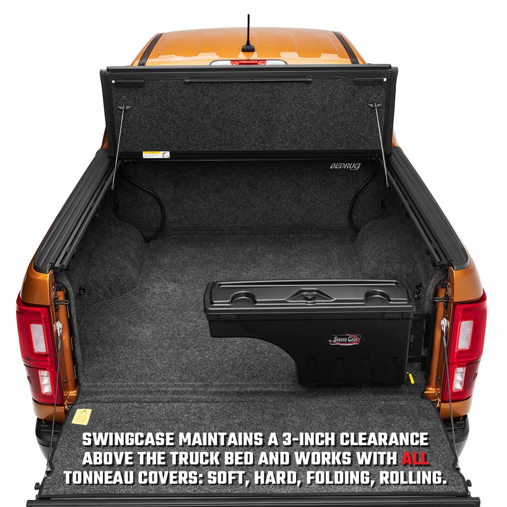 UnderCover SwingCase Truck Bed Storage Box | SC203P | Fits 2015 - 2020 Ford F-150 Passenger Side , Black