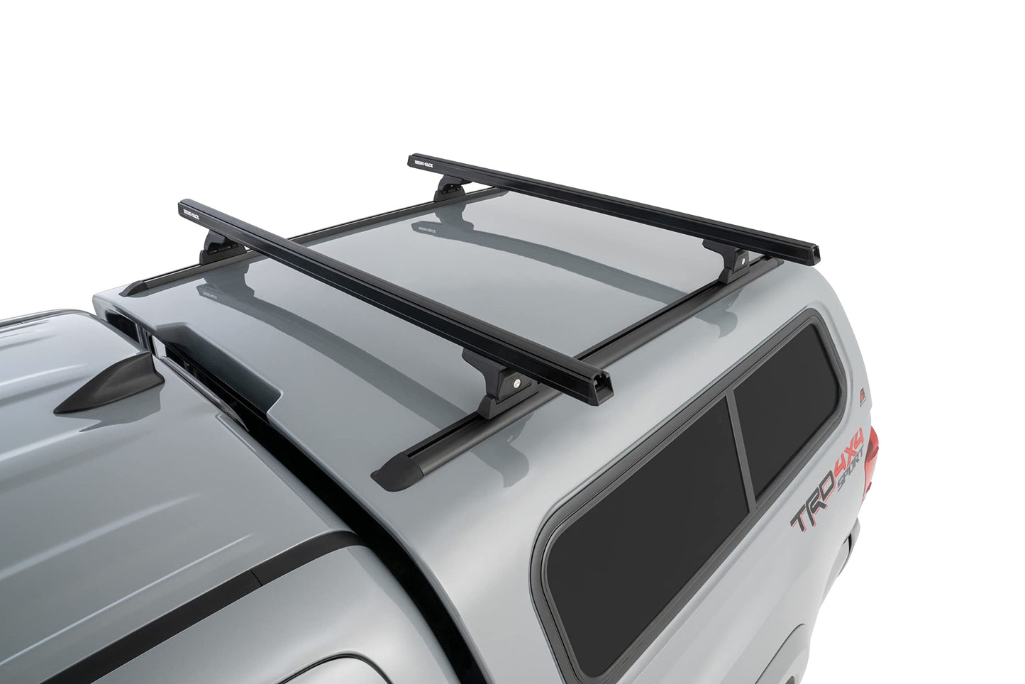 Rhino-Rack Midsize Truck Complete Track. Bar, & Leg Kit for Cap Topper Canopy or Hard Tonneau, Includes 63" Aluminum Tracks, 65" HD Bars, 4 Quick Release Legs, Hardware, Complete Kit, Black (Y01-140B)