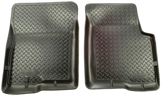 Husky Liners Classic Style Series | 1980 - 1996 Ford Bronco/Ford F-150, 1980 - 1997 Ford F-250/F350 | Front Floor Liners, Black | 33001