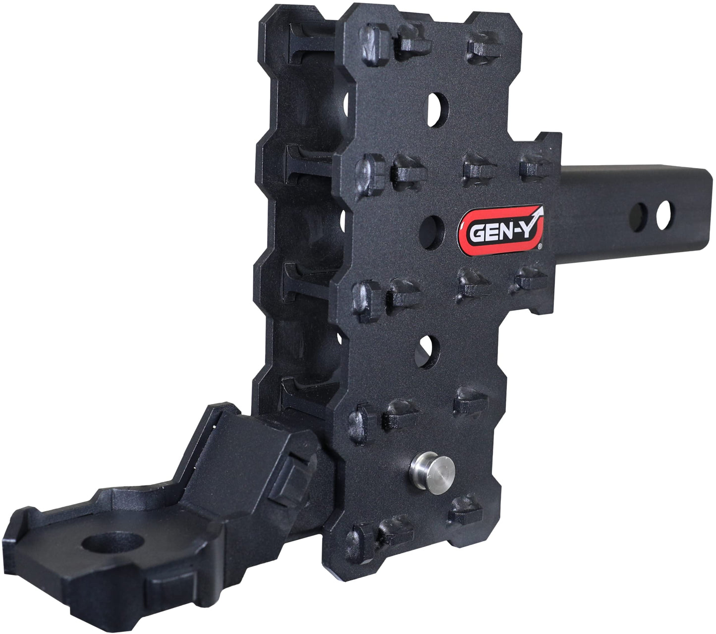 GEN-Y GH-13154X Phantom-X 4 Position Adjustable 4.5" Offset Drop Hitch with GH-13051X Platinum Ball Mount for 2" Receiver - 7,000 LB Towing Capacity - 700 LB Tongue Weight