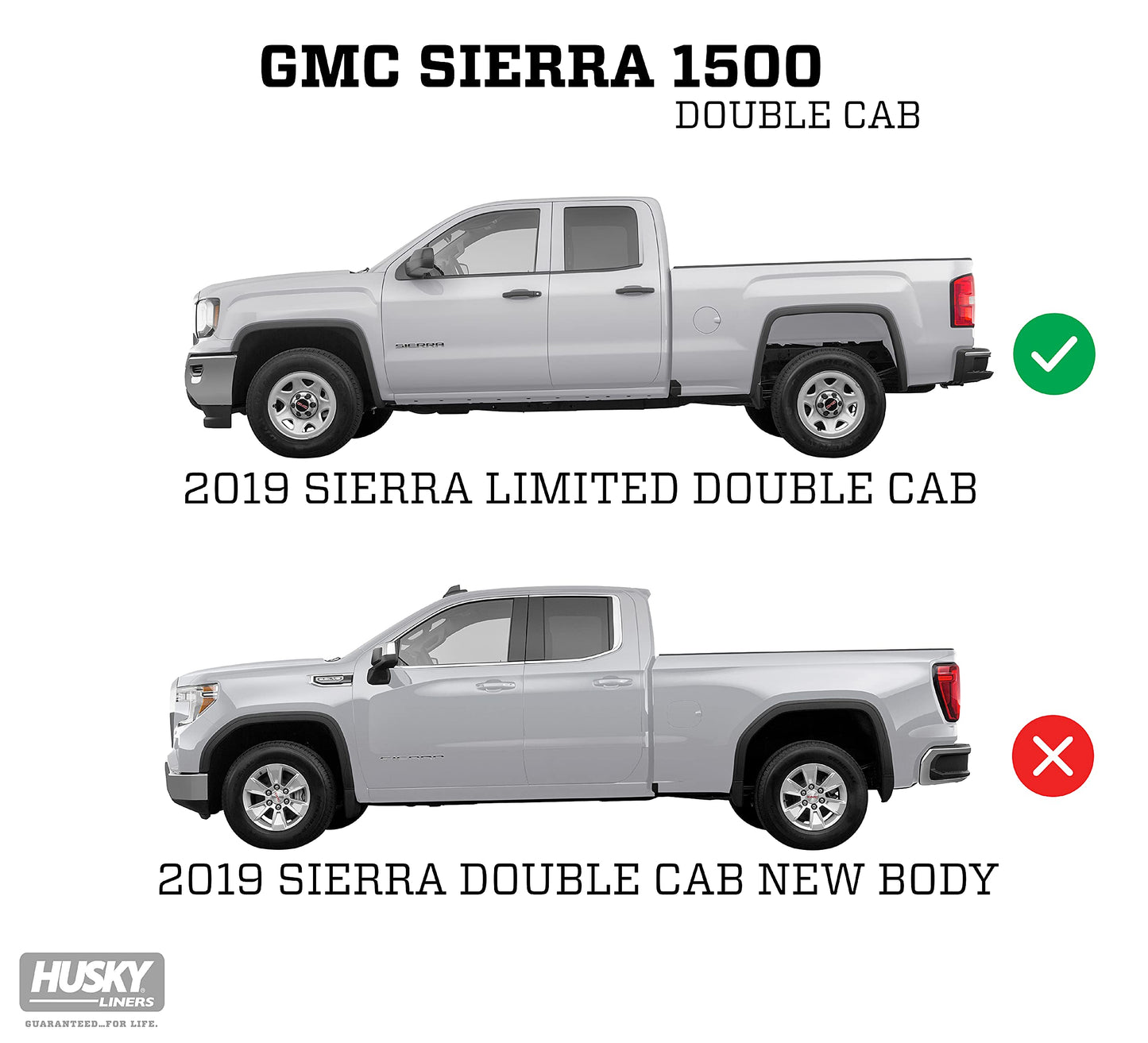 Husky Liners - Rear Wheel Well Guards | 2014 - 2018 GMC Sierra 1500, 2019 GMC Sierra 1500 Limited, 15-19 Sierra 2500/3500 HD - SINGLE REAR WHEELS - Black, 2 Pc. | 79031