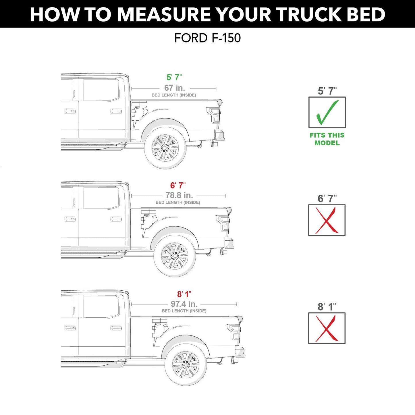 UnderCover SE One-Piece Truck Bed Tonneau Cover | UC2146 | Fits 2009 - 2014 Ford F-150 5' 7" Bed (67")