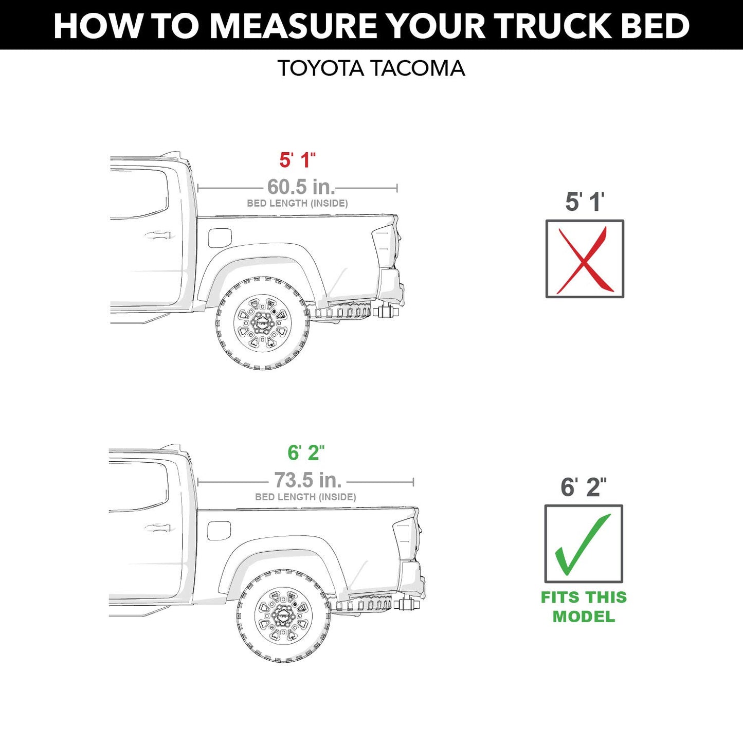 UnderCover Flex Hard Folding Truck Bed Tonneau Cover | FX41015 | Fits 2016 - 2022 Toyota Tacoma 6' 2" Bed (73.7")