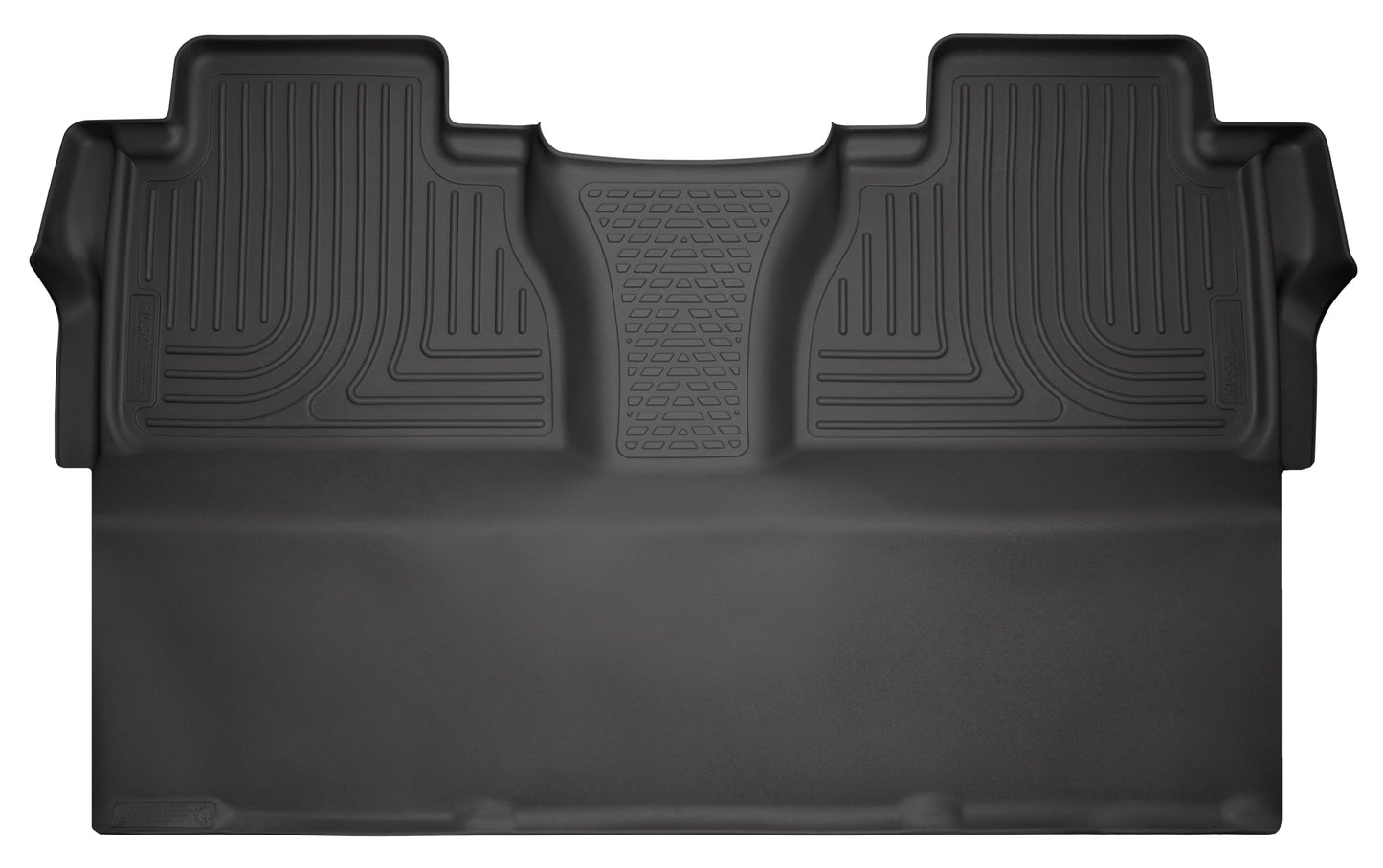 Husky Liners Weatherbeater Floor Mats | Fits 2014 - 2021 Toyota Tundra CrewMax Cab | 2nd Row, 1-pc Black - 19581