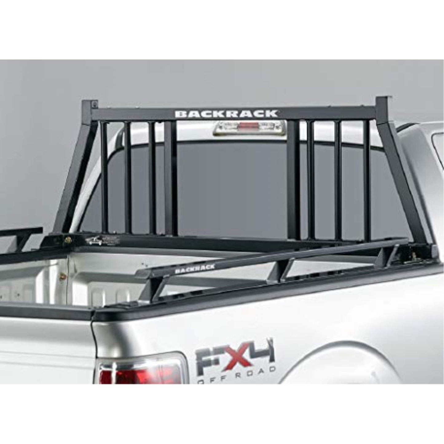 RealTruck BACKRACK Three Round Rack Frame Only | Black, No Drill | 148TR | Fits 2001-2024 Chevrolet/GMC Silverado/Sierra 2500/3500HD; 2017-2024 RAM 1500/2500/3500; 2004-2024 Nissan Titan & Others