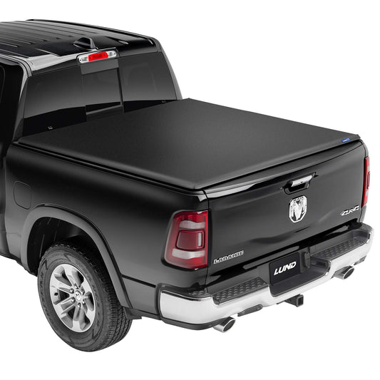 Lund Genesis Elite Tri-Fold Soft Folding Truck Bed Tonneau Cover | 95865 | Fits 2009 - 2018, 2019 - 2020 Classic Dodge Ram 1500 5' 7" Bed (67.4")