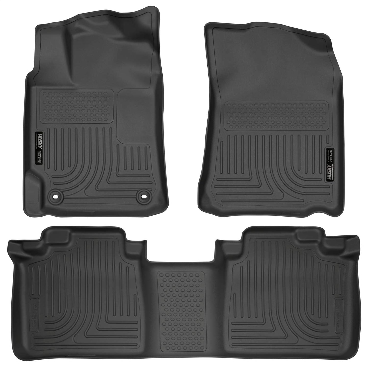 Husky Liners Weatherbeater Floor Mats | Fits 2012 - 2017 Toyota Camry | Front & 2nd Row, 3-pc Black - 98901