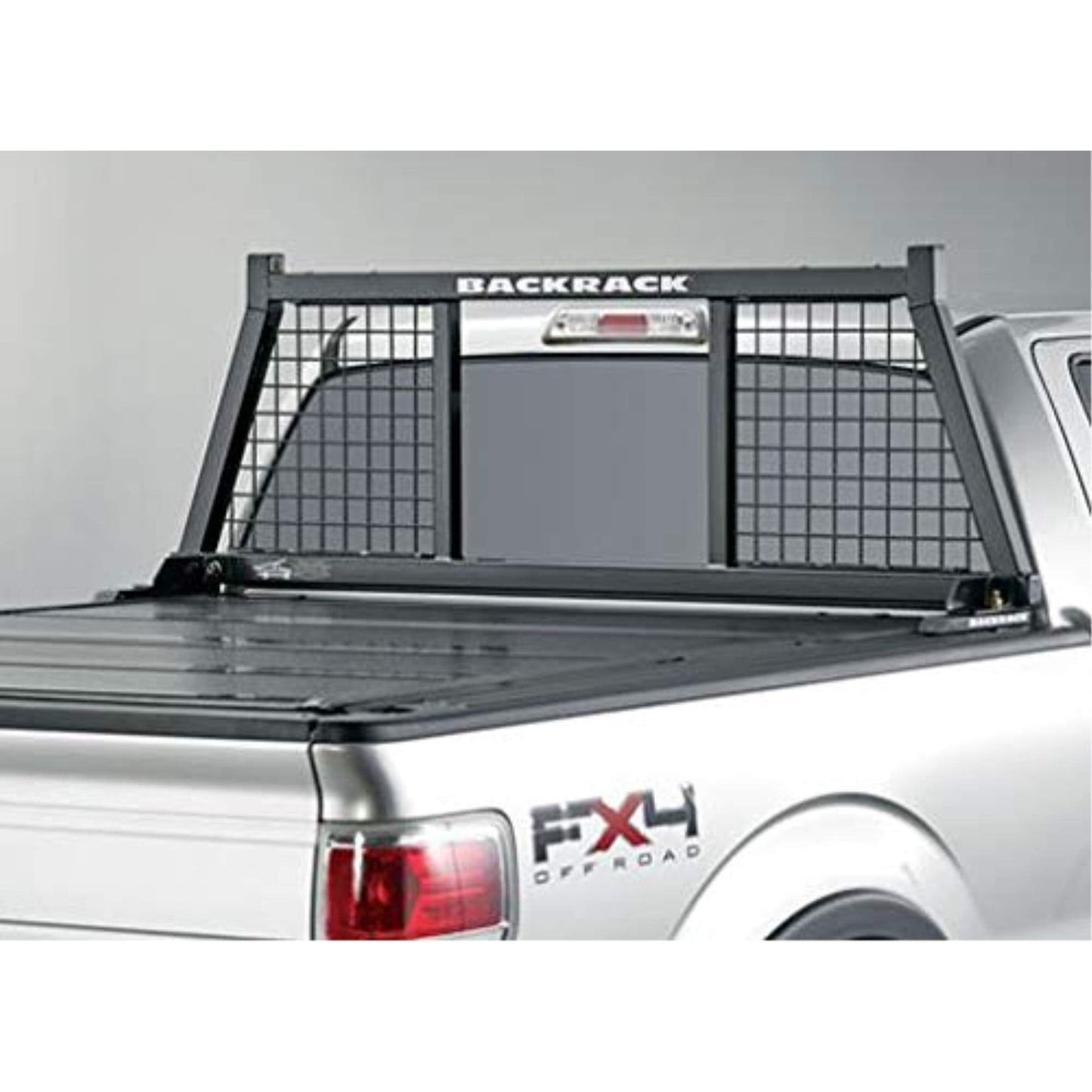 RealTruck BACKRACK Half Safety Rack Frame Only | Black, No Drill | 148SM | 2001-2024 Chevrolet/GMC Silverado/Sierra 2500/3500HD; 2017-2024 Dodge RAM 1500/2500/3500; 2004-2024 Nissan Titan & Others