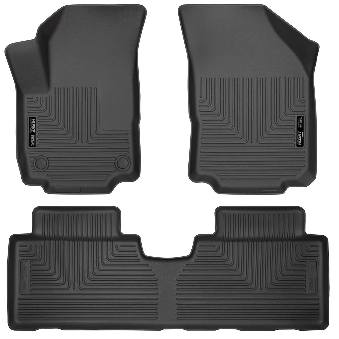 Husky Liners Weatherbeater Floor Mats | Fits 2018 - 2024 Chevrolet Equinox | Front & 2nd Row, 3-pc Black - 99131