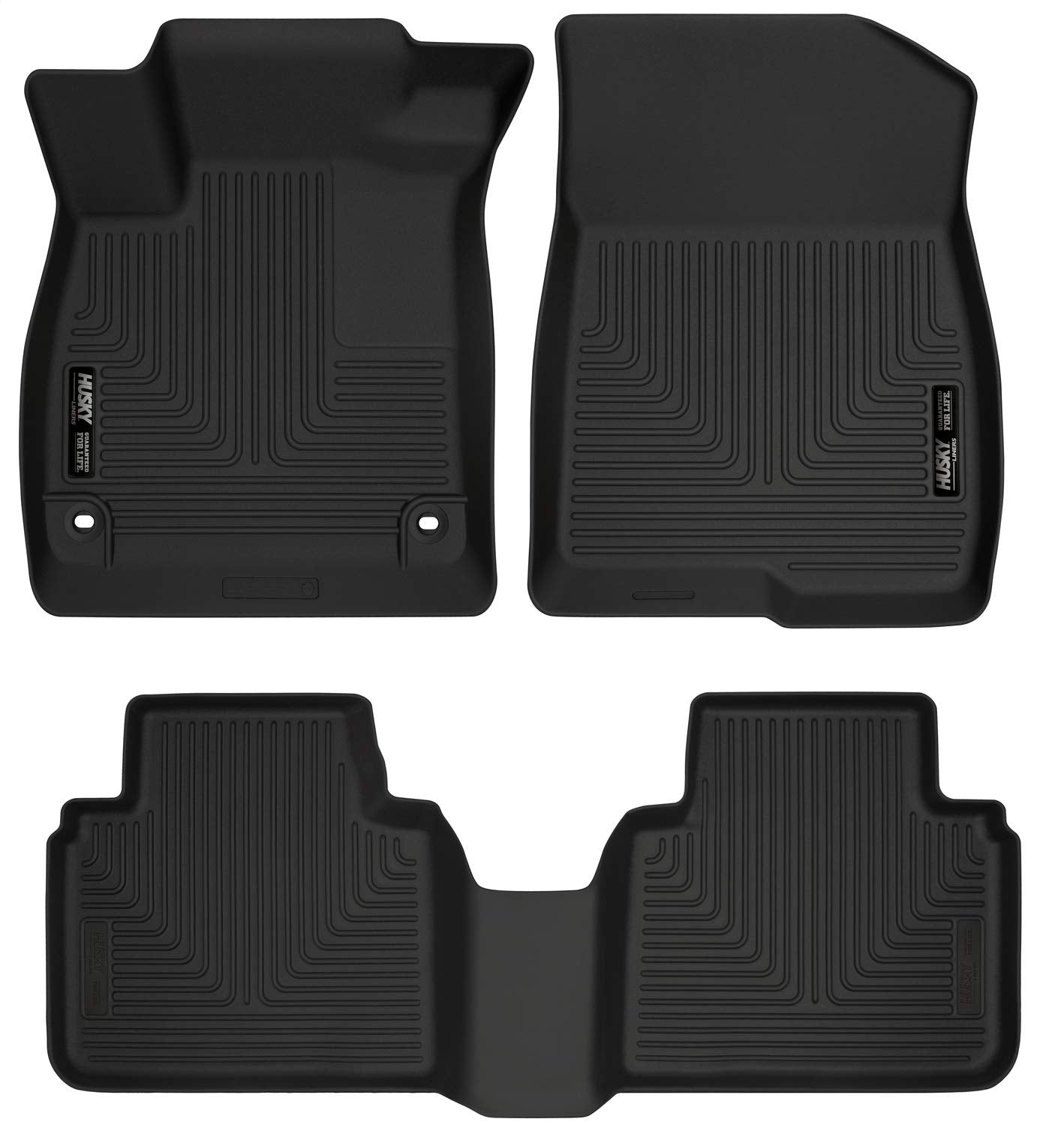 Husky Liners Weatherbeater Floor Mats | Fits 2018 - 2022 Honda Accord Sedan | Front & 2nd Row, 3-pc Black - 95741