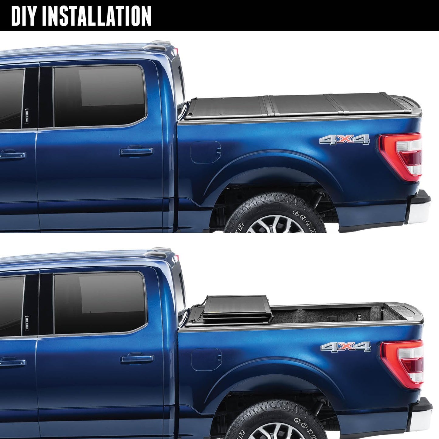 UnderCover Triad Hard Folding Truck Bed Tonneau Cover | TR26021 | Fits 2017-2023 Ford F-250/350 Super Duty 6' 10" Bed (81.9")