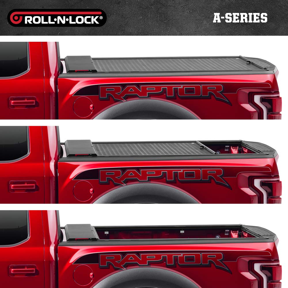 RealTruck Roll-N-Lock A-Series Retractable Truck Bed Tonneau Cover | BT402A | Fits 2019 - 2024 Dodge Ram 1500/2500/3500, Does Not Fit w/ Multi-Function (Split) Tailgate 6' 4" Bed (76.3")