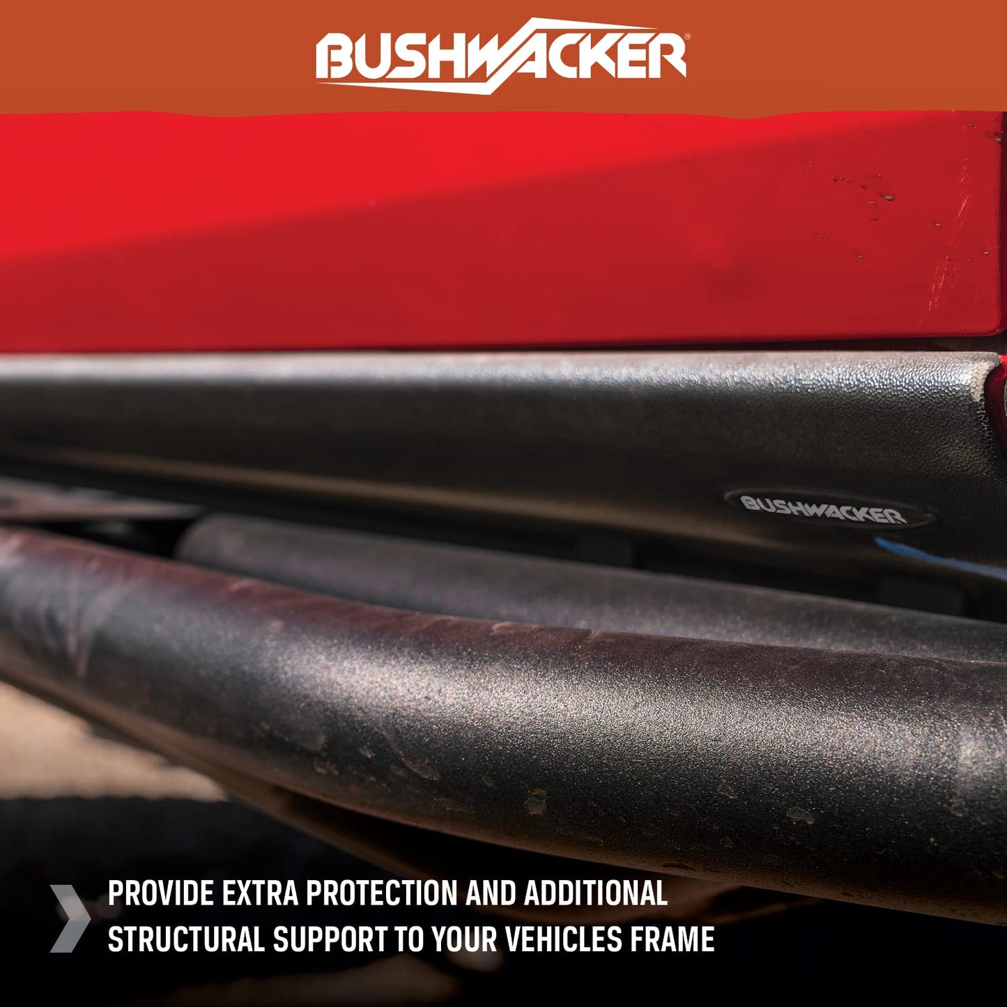 Bushwacker Trail Armor Rocker Panel | 4-Piece Set, Black, Textured Finish | 14121 | Fits 2021 - 2024 Ford Bronco 2-Door