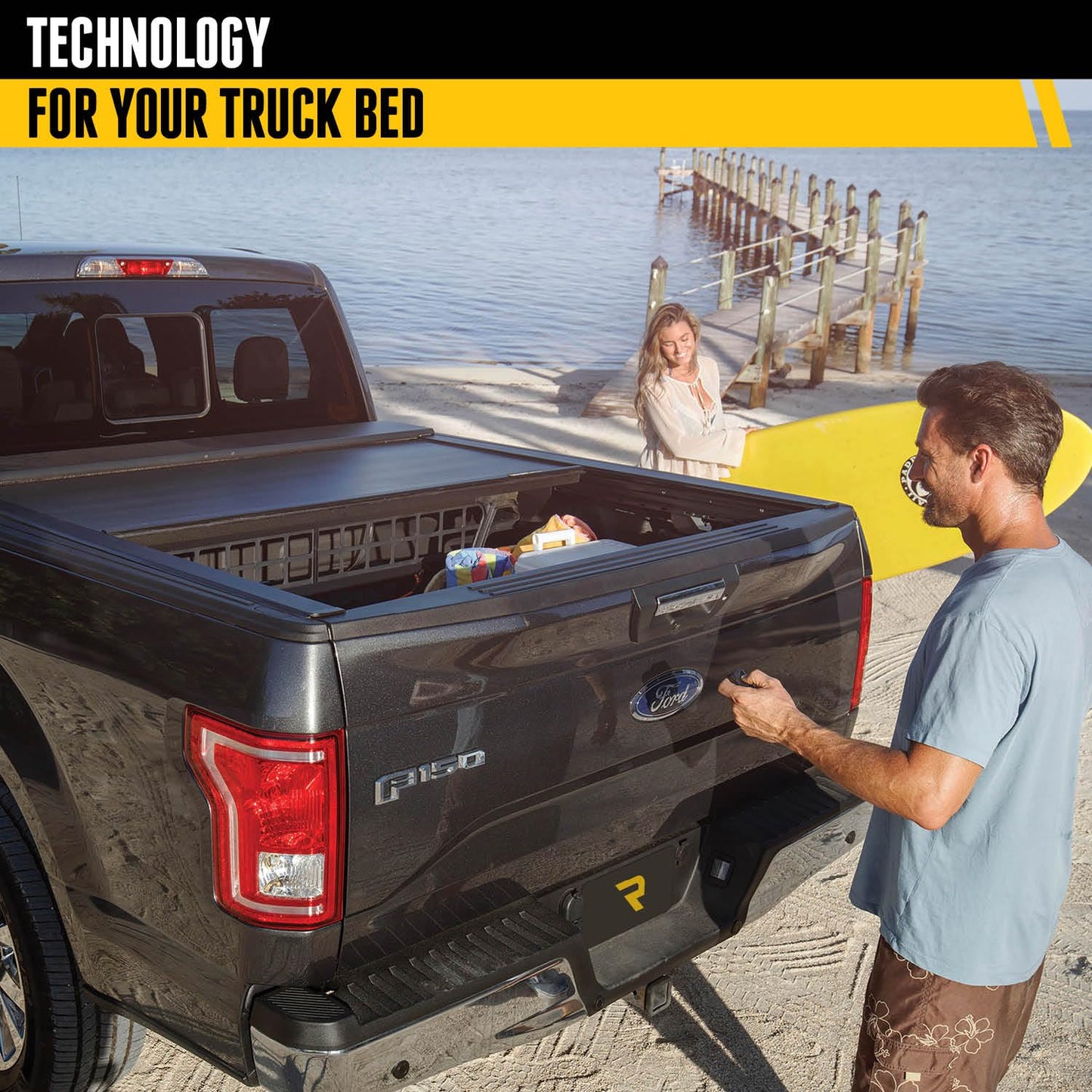 RealTruck Roll-N-Lock E-Series Retractable Truck Bed Tonneau Cover | RC101E | Fits 2015-2020 Ford F-150 5' 7" Bed (67.1")