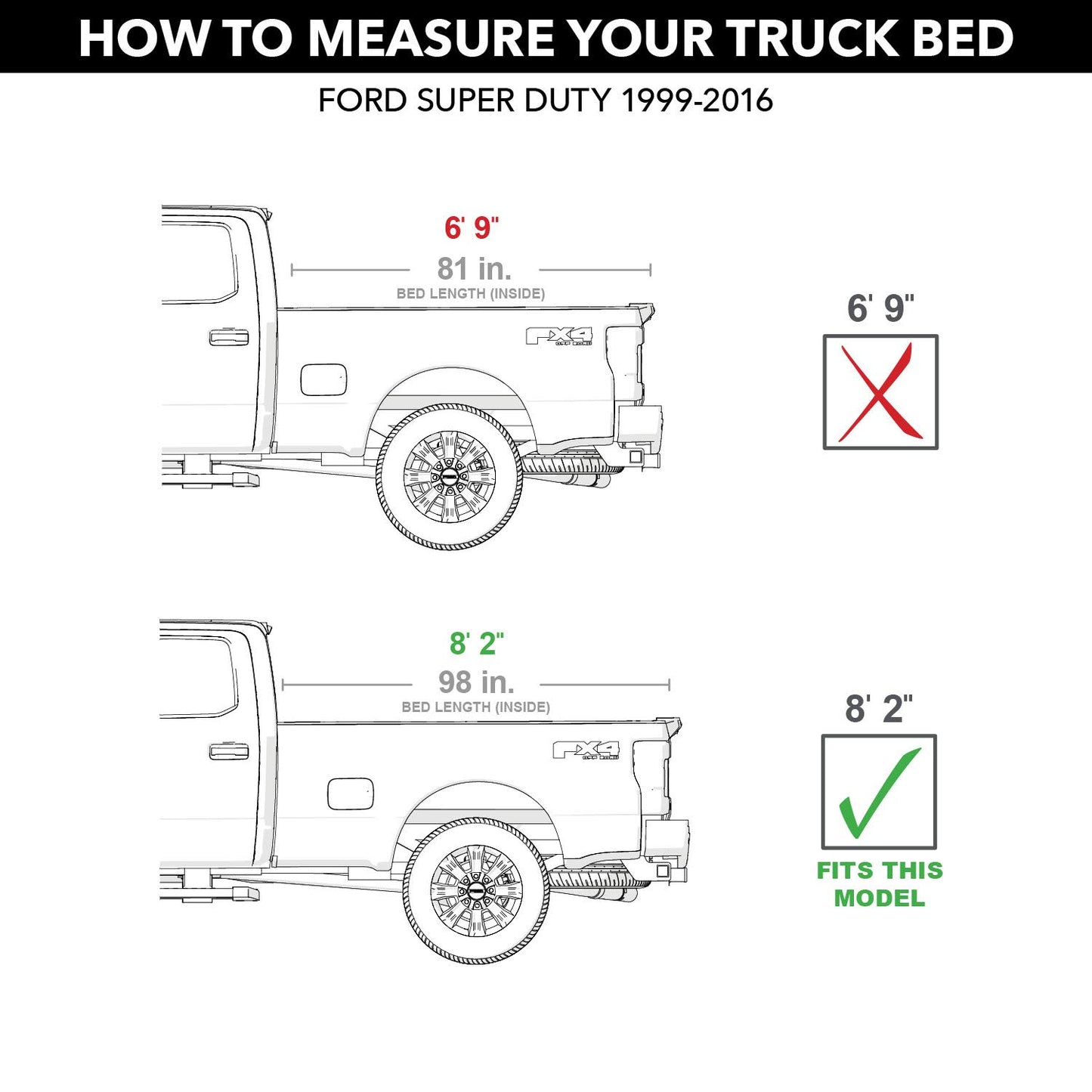 UnderCover ArmorFlex Hard Folding Truck Bed Tonneau Cover | AX22025 | Fits 2008 - 2016 Ford F-250/F-350 Super Duty 8' 2" Bed (98")