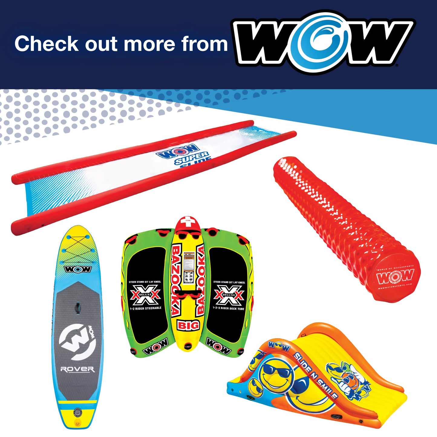 WOW Sports - Ace Racing Boat Tube - Inflatable Towable For Boating - Perfect for Kids & Adults - 1 Person