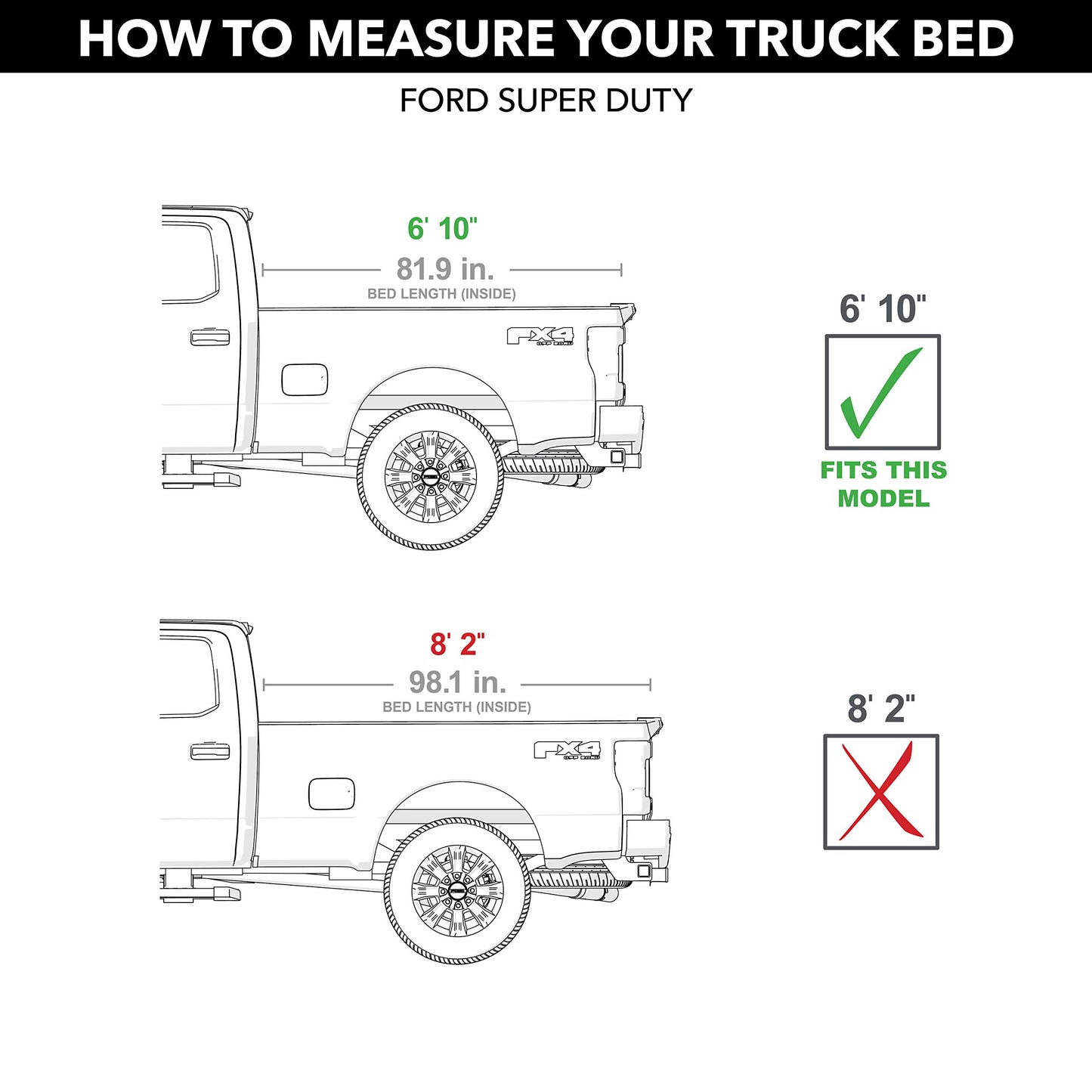 UnderCover Elite One-Piece Truck Bed Tonneau Cover | UC2178 | Fits 2017-2022 Ford F-250/F-350 Super Duty (Ext/Crew Cab) 6' 10" Bed (81.9")