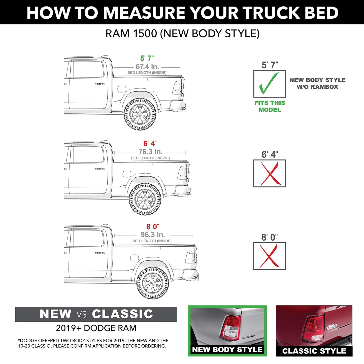 RealTruck Roll-N-Lock E-Series XT Retractable Truck Bed Tonneau Cover | 401E-XT | Fits 2019-2024 Dodge Ram 1500/2500/3500, Does Not Fit w/Multi-Function (Split) Tailgate 5' 7" Bed (67.4")