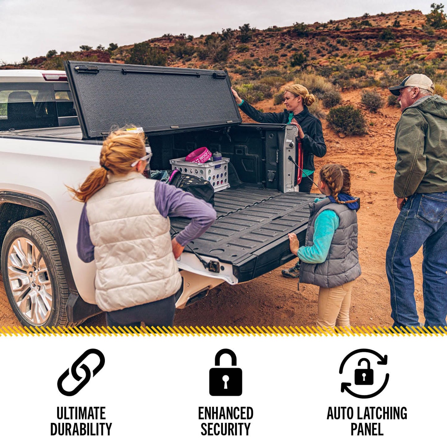 UnderCover ArmorFlex Hard Folding Truck Bed Tonneau Cover | AX32010 | Fits 2020 - 2023 Jeep Gladiator 5' Bed (60")