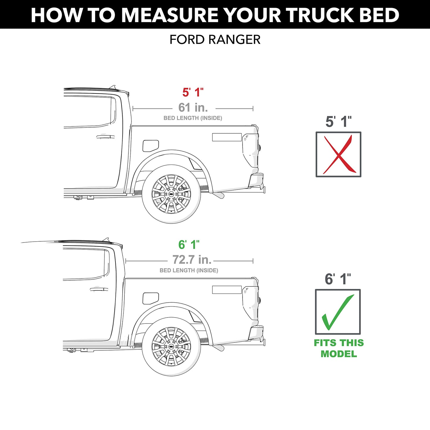 UnderCover ArmorFlex Hard Folding Truck Bed Tonneau Cover | AX22023 | Fits 2019 - 2020 Ford Ranger 6' 1" Bed (72.7")