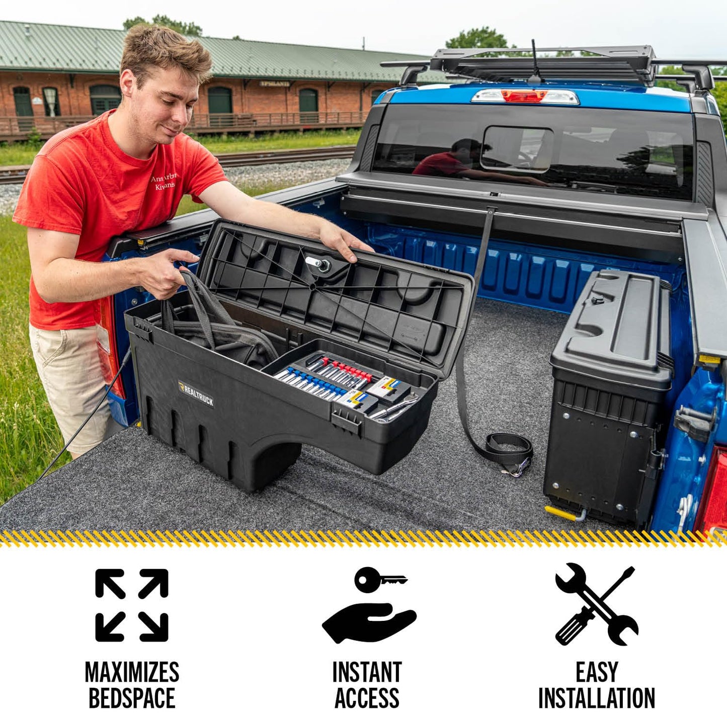 UnderCover Swingcase Truck Bed Storage Box | SC206P | Fits 2019 - 2023 Ford Ranger Passenger Side