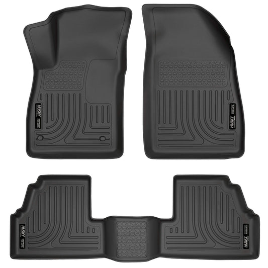 Husky Liners Weatherbeater Floor Mats | Fits 2013 - 2022 Buick Encore (Excludes GX Model); 2015 - 2022 Chevrolet Trax | Front & 2nd Row, 3-pc Black - 98271