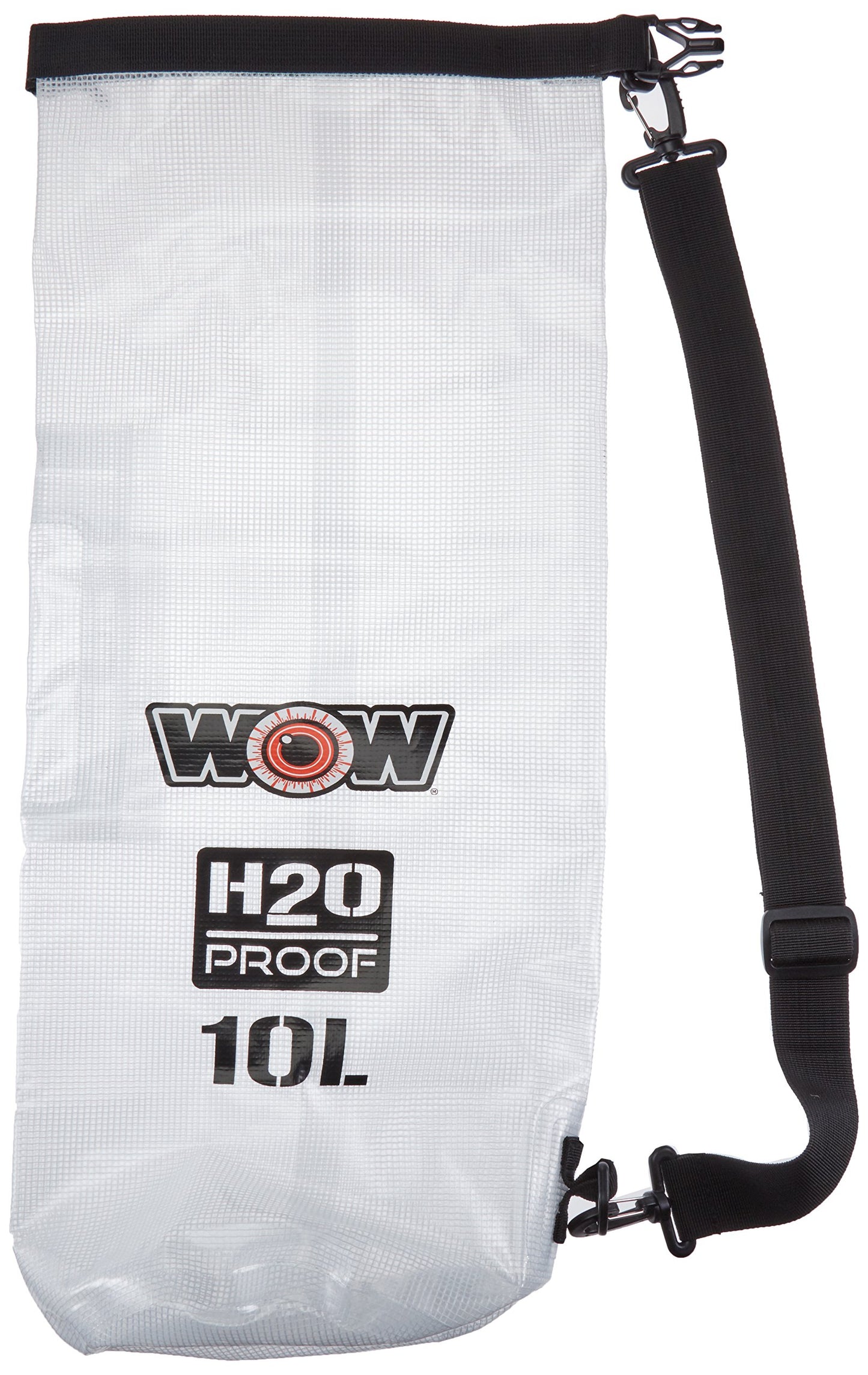 WOW Sports WOW Watersports 18-5070C H2O Proof Drybag, 100% Waterproof Functional Internal Phone Pocket, 10 Liter, Clear