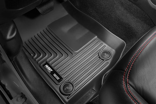 Husky Liners Weatherbeater Floor Mats | Fits 2022 - 2024 Jeep Wagoneer & Grand Wagoneer w/2nd Row Bench Seat | Front & 2nd Row, 3-pc Black - 99251